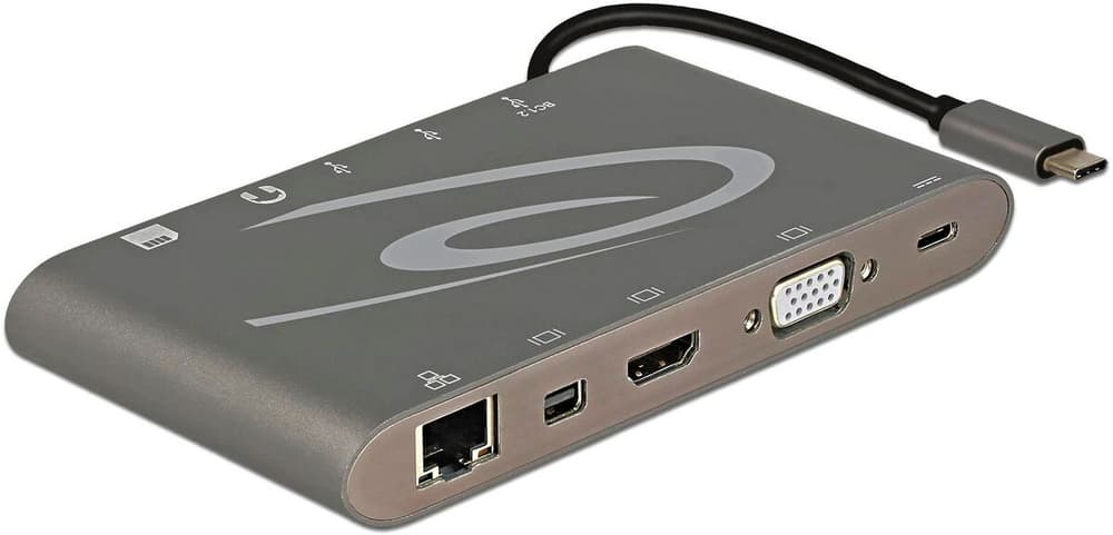 USB 3.1 Typ-C - HDMI/MiniDP/VGA//SD Hub USB + station d’accueil DeLock 785300166952 Photo no. 1
