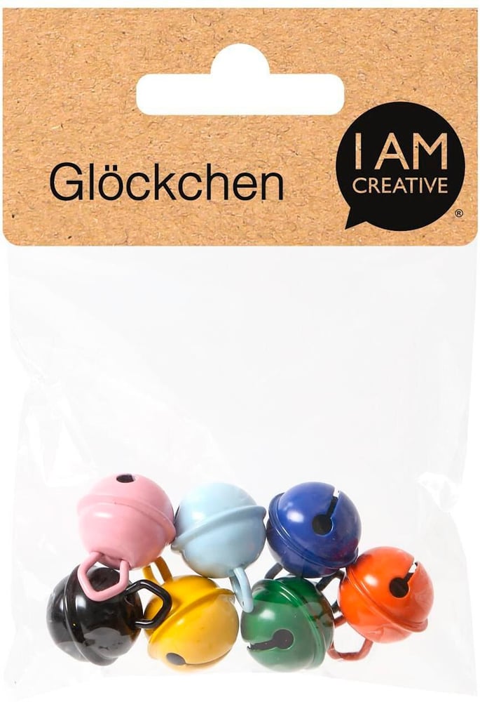 Glöckchen Ø 1,5 cm Mehrfarbig, 5 Stück Glöckchen I AM CREATIVE 785302426790 Bild Nr. 1