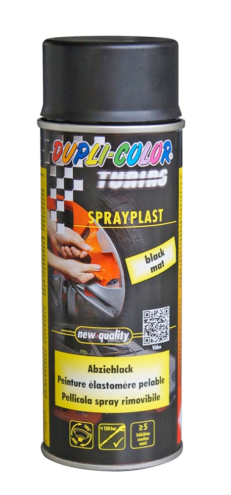 Vernice rimovibile nero opaco 400 ml Spray per cerchioni Dupli-Color 620785500000 N. figura 1