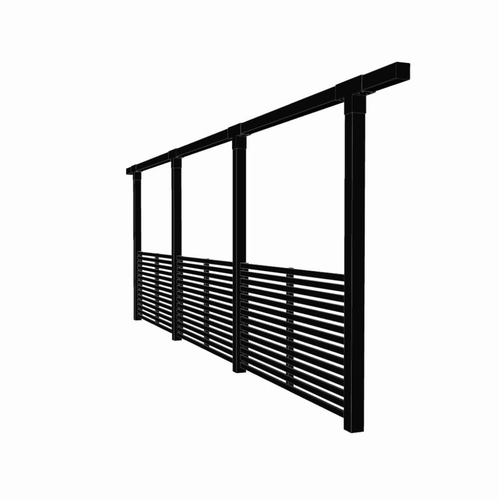 Pergola cubica 3 moduli incl. Tokyo 9x664x217 cm Nero impregnato a pressione Pergola PLUS 669700109197 N. figura 1