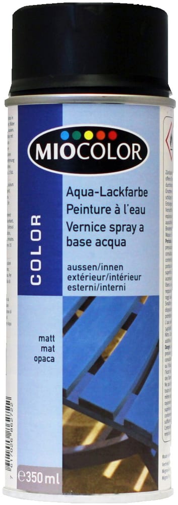 Vernice spray acrilica a base acqua Lacca colorata Miocolor 660830202003 Colore Nero Contenuto 350.0 ml N. figura 1