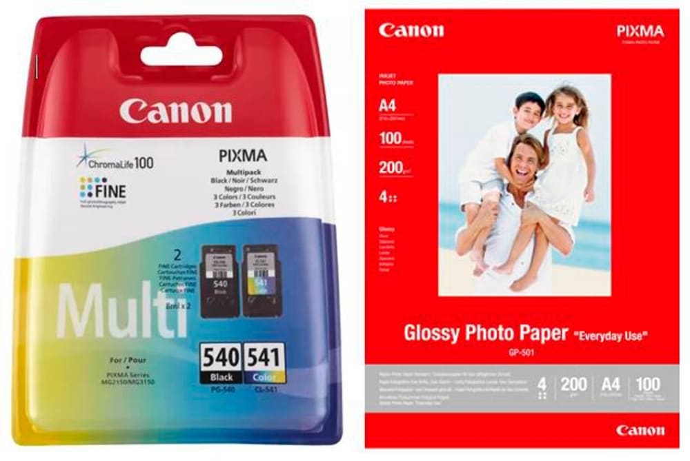PG540/CL541 Multipack cartuccie d'inchiostro + GP-501 carta fotografica Cartuccia d'inchiostro Canon 798547300000 N. figura 1