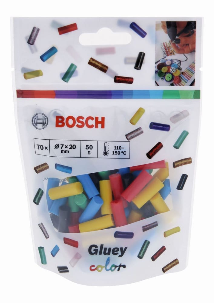 Gluey Farbmix, 70 Stück Heissklebestick Bosch 616241600000 Bild Nr. 1