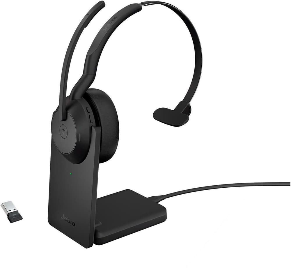 Evolve2 55 Mono MS, USB-A, inclusa stazione di ricarica Headset office Jabra 785300197725 N. figura 1