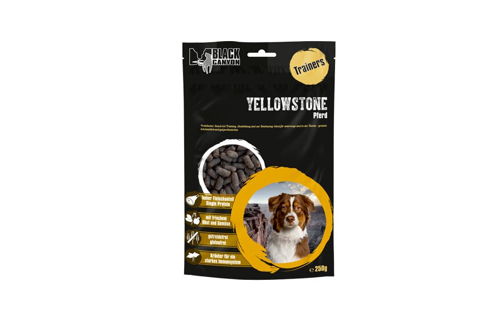 Trainers Yellowstone cheval, 0.25 kg Friandises pour chien Black Canyon 658322100000 Photo no. 1