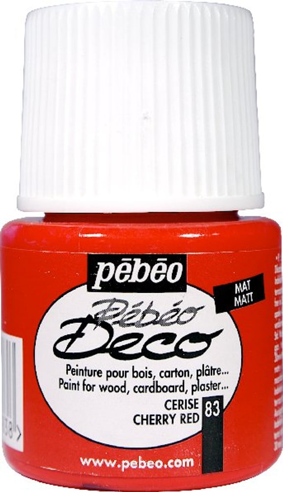 Pébéo Deco cherry red 83 Acrylfarbe Pebeo 663513008300 Farbe Kirschrot Bild Nr. 1