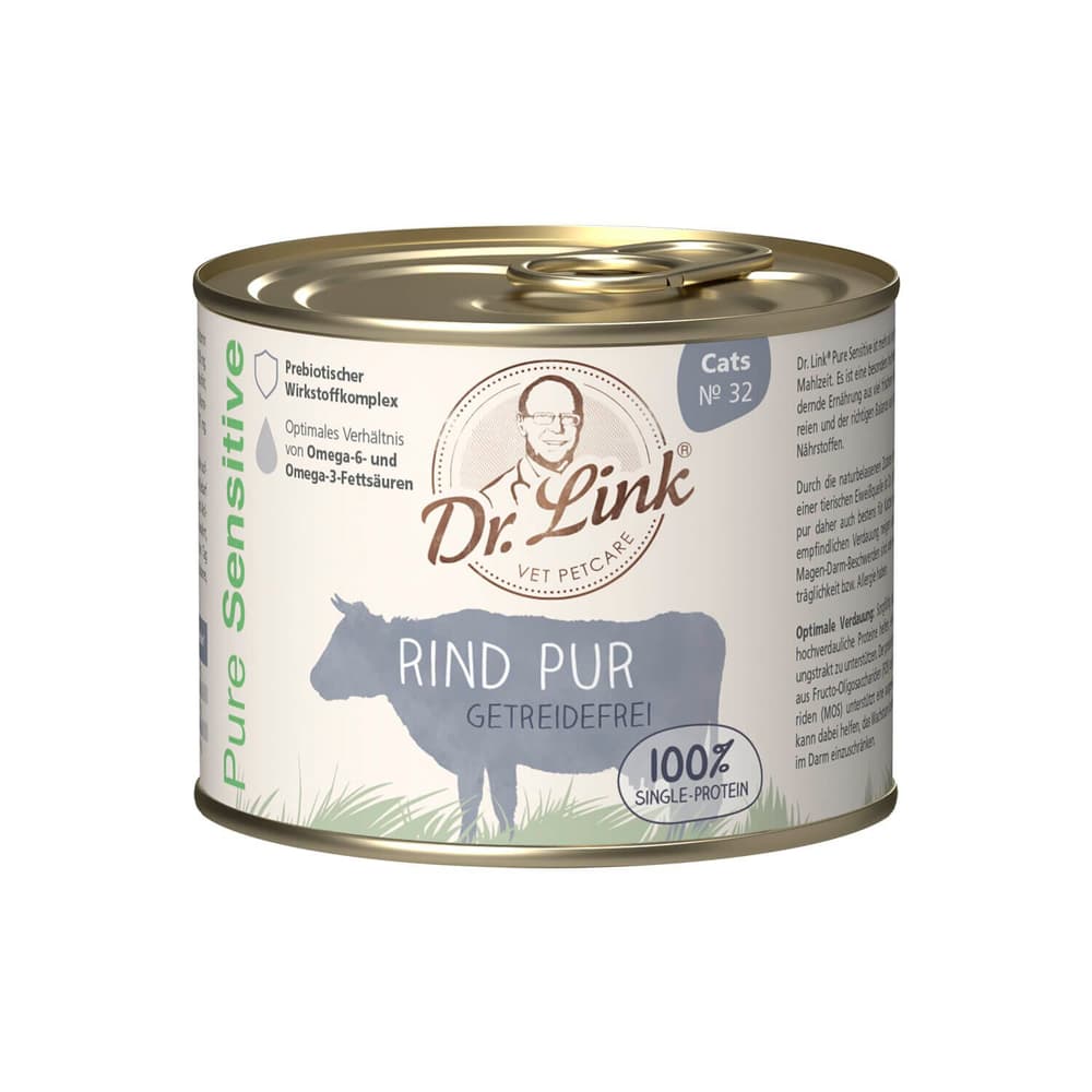 PURE SENSITIVE Bœuf pur, 0.2 kg Aliments humides Dr. Link 658331000000 Photo no. 1