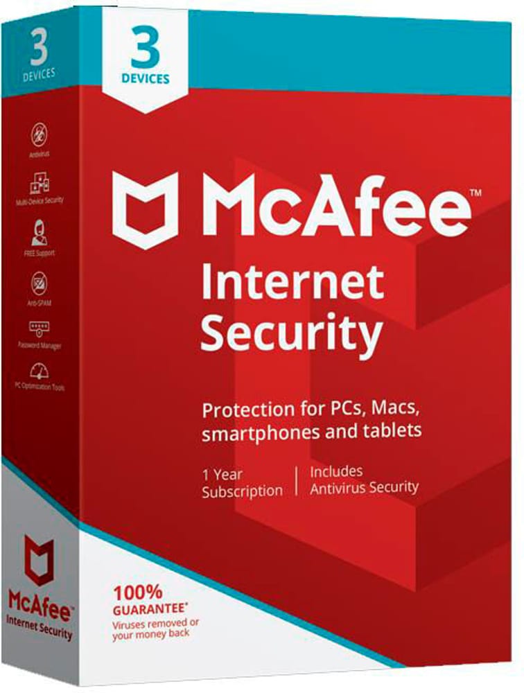 Internet Security 3 Device Antivirus (téléchargement) McAfee 785300180404 Photo no. 1