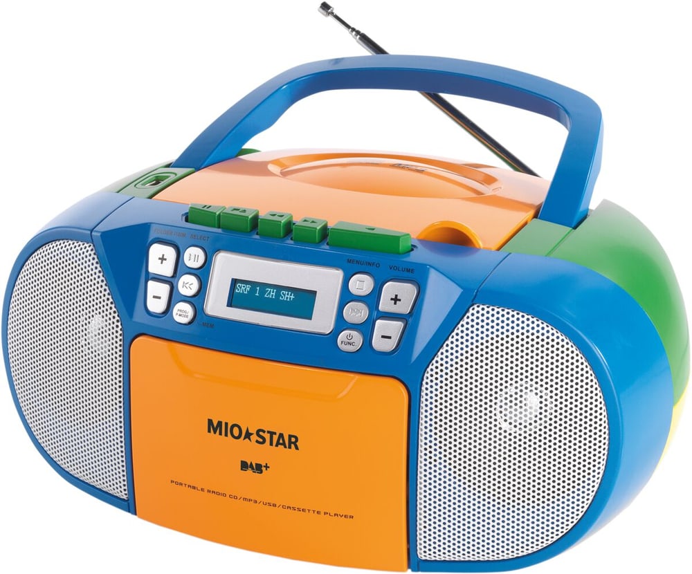 P-210 DAB+ CD-Radio – bleu / orange / vert Radio DAB+ Mio Star 77311800000020 Photo n°. 1
