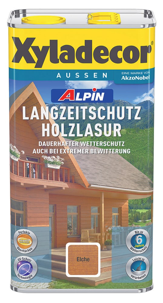 Alpin Langzeitschutz Holzlasur Eiche 5 l Holzlasur XYLADECOR 661514400000 Bild Nr. 1