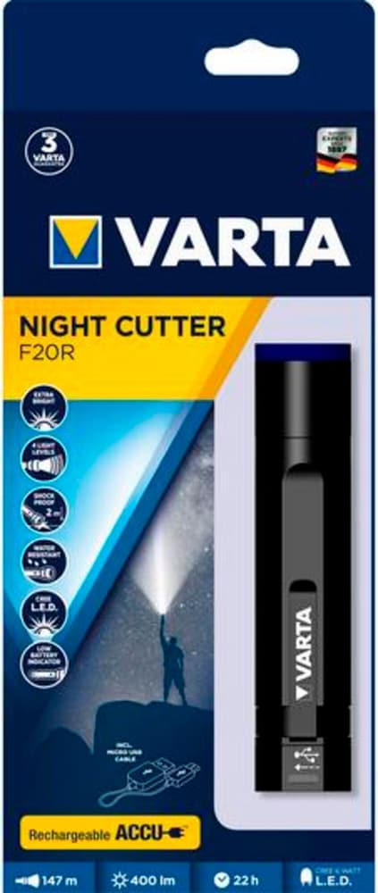 Night Cutter F20R Lampe de poche Varta 785300149200 Photo no. 1
