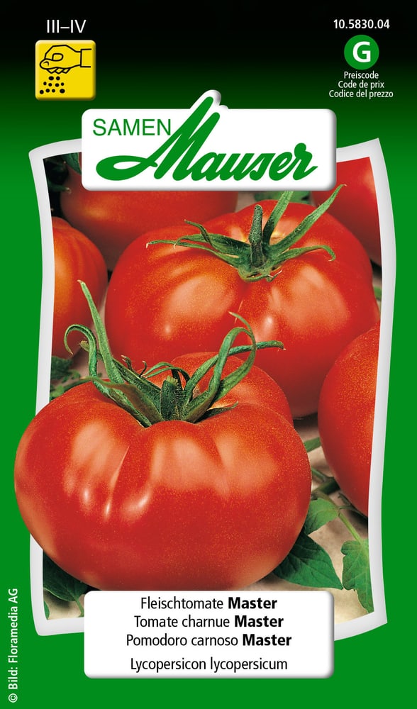 Tomate Master Gemüsesamen Samen Mauser 650115702000 Inhalt 0.1 g (ca. 15 Pflanzen oder 6 m² ) Bild Nr. 1
