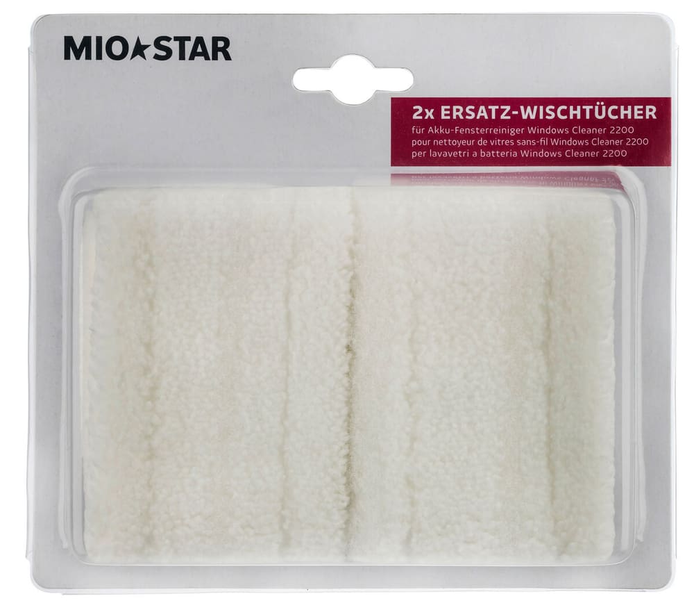 Blister mit 2 Ersatz-Wischtücher Zubehör Fensterreiniger Mio Star 717195400000 Bild Nr. 1