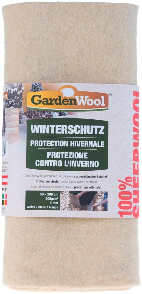 Tapis de protection hivernale 200 x 50 cm blanc naturel Protection des cultures GardenWool 785300186156 Photo no. 1