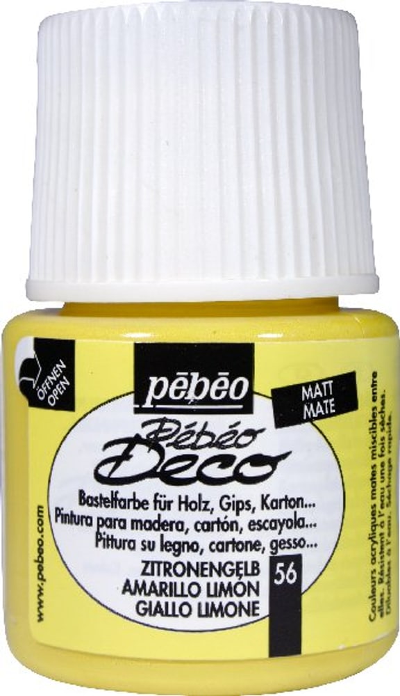 Pébéo Deco lemon 56 Peinture acrylique Pebeo 663513005600 Couleur Limon Photo no. 1
