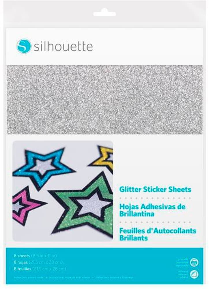 Stickerpapier Glitter Silber Transparentpapier Silhouette 785300151360 Bild Nr. 1