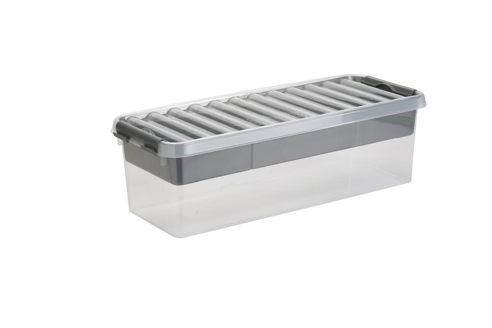 Multibox 9.5L, mit Einlage Aufbewahrungsbox mit Einsatz 603760000000 Grösse L: 485.0 mm x B: 190.0 mm x H: 147.0 mm Farbe Grau, Transparent Bild Nr. 1