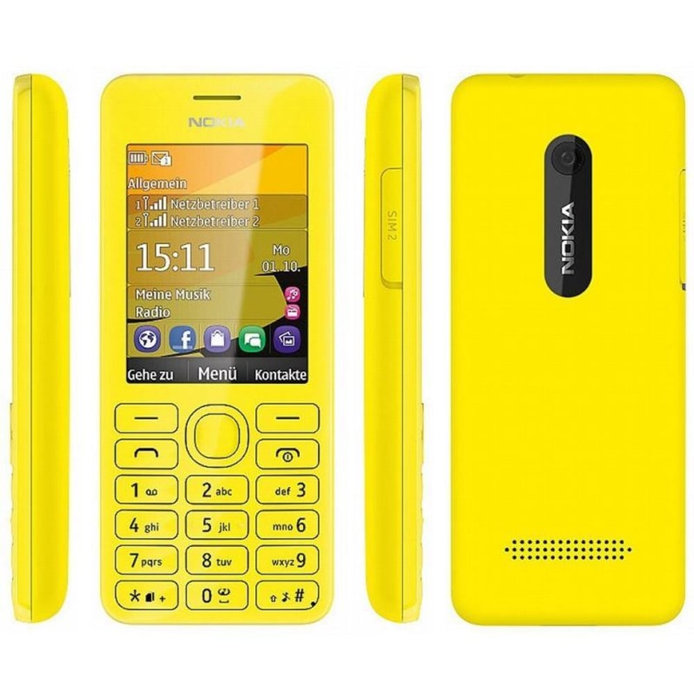 Nokia 206 gelb Nokia 79456800000013 Bild Nr. 1