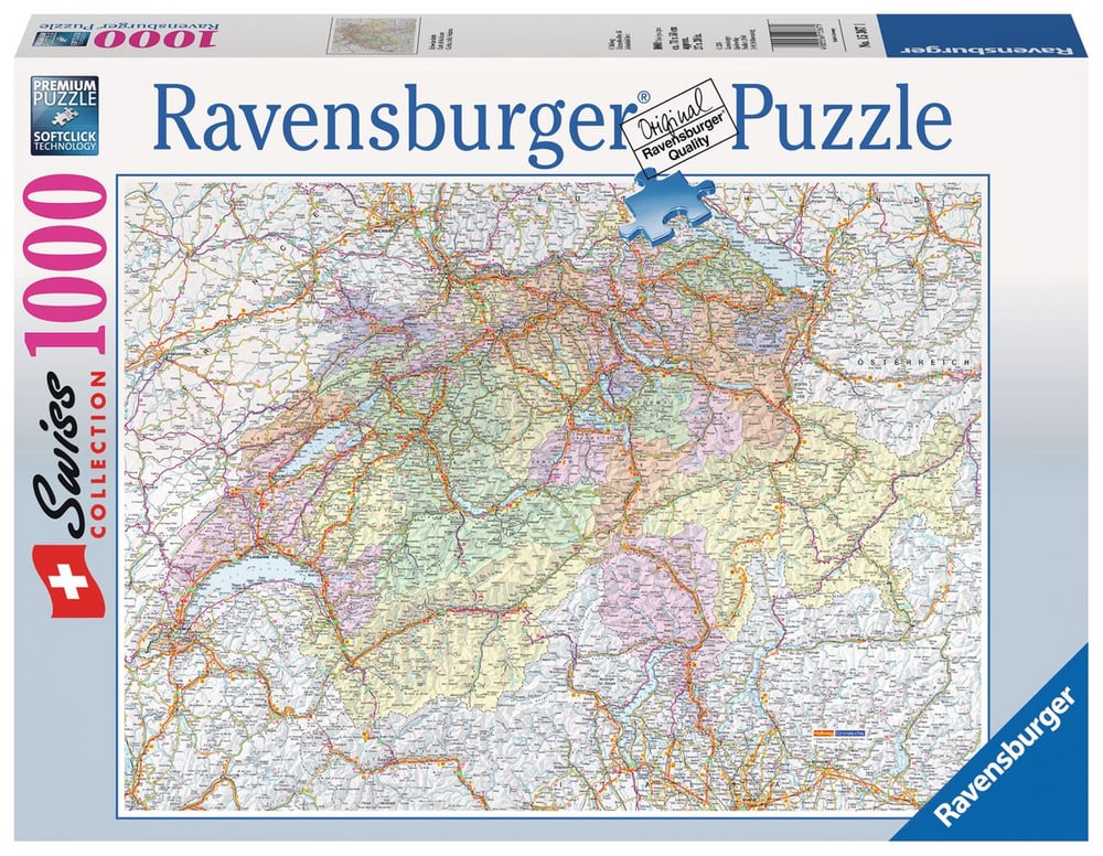 Carte De La Suisse Puzzles Ravensburger 747944900000 Photo no. 1