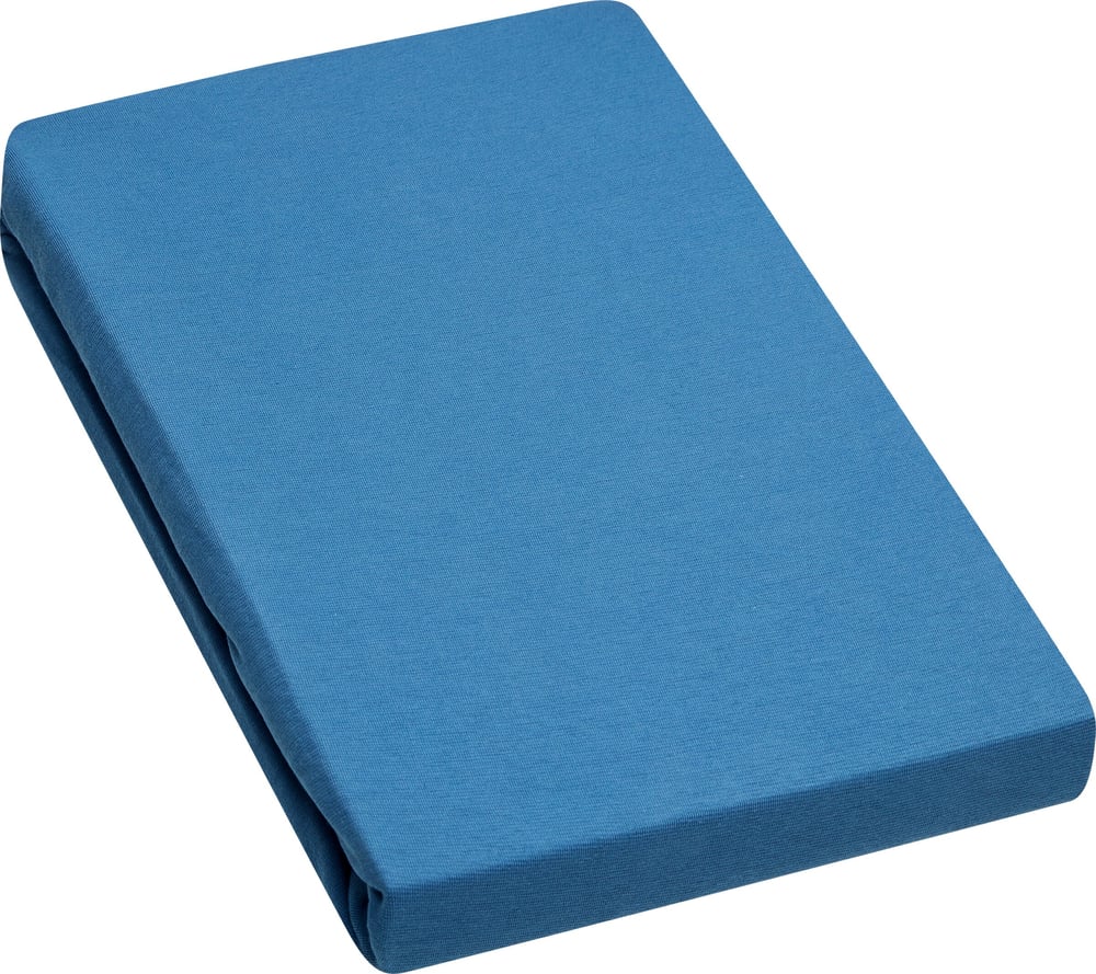 EVAN II Stretch Jersey-Fixleintuch 451063430440 Farbe Blau Grösse B: 140.0 cm x H: 200.0 cm Bild Nr. 1