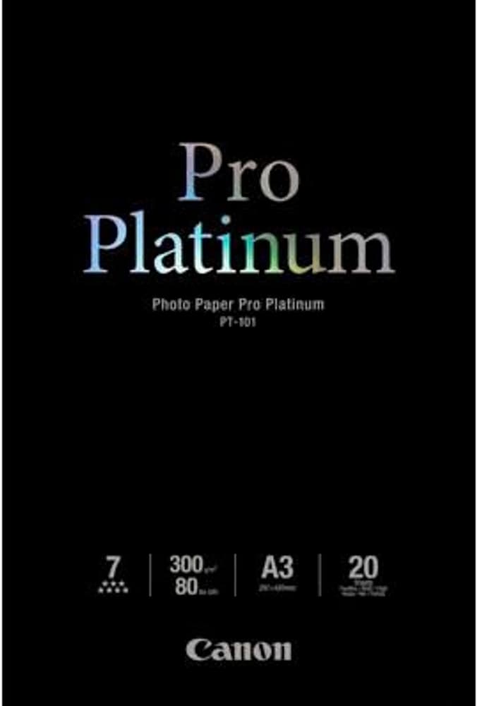 Pro Platinum Photo Paper A3 PT-101 Carta per foto Canon 798533000000 N. figura 1
