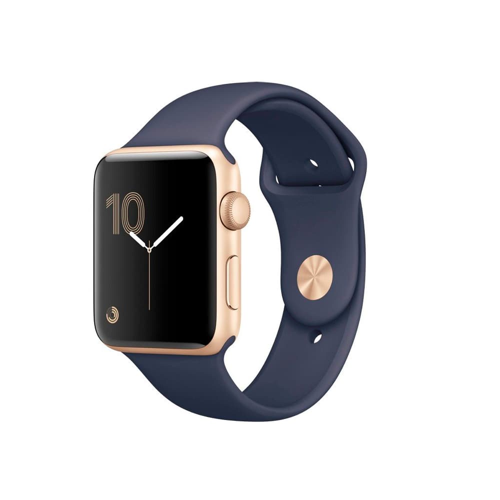 Watch Series 2, 42mm Aluminiumgehäuse, Gold mit Sportarmband, Mitternachtsblau Smartwatch Apple 79818090000017 Bild Nr. 1