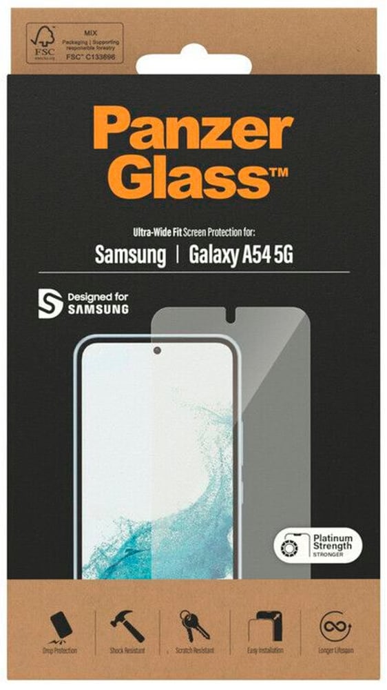 Screen Protector A54 5G - Ultra-Wide Fit Smartphone Schutzfolie Panzerglass 798800101742 Bild Nr. 1