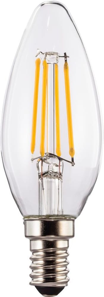 Filamento LED, E14, 470lm sostituisce 40W, lampada a candela, bianco caldo, chiaro Lampadina Hama 785300175062 N. figura 1