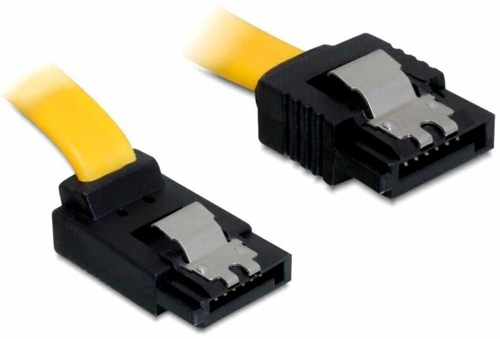 Câble SATA3, jaune, coudé en haut, 30 cm Câble de données interne DeLock 785300192161 Photo no. 1