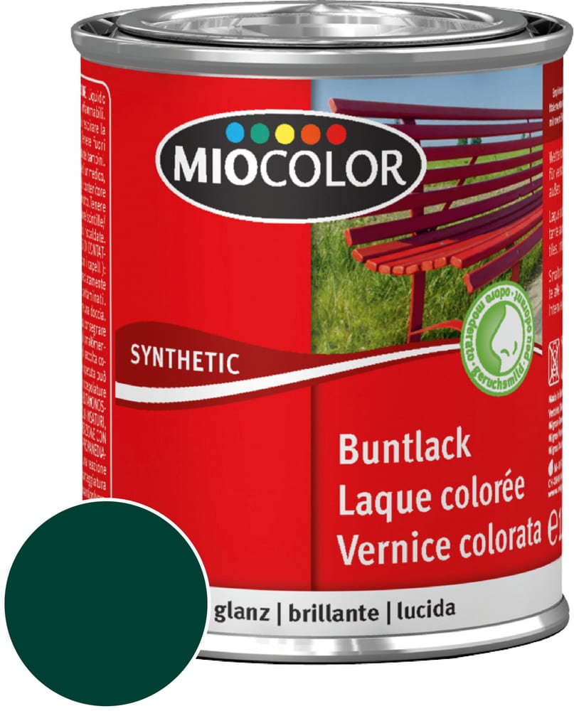 Synthetic Buntlack glanz Moosgrün 375 ml Synthetic Buntlack Miocolor 676771200000 Farbe Moosgrün, Moosgrün Inhalt 375.0 ml Bild Nr. 1