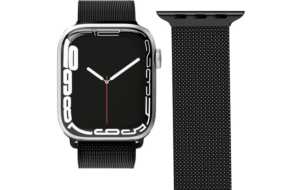 Milanese Loop Apple Watch 42/44/45/49 mm Black Bracelet de montre intelligente Vonmählen 785302421524 Photo no. 1