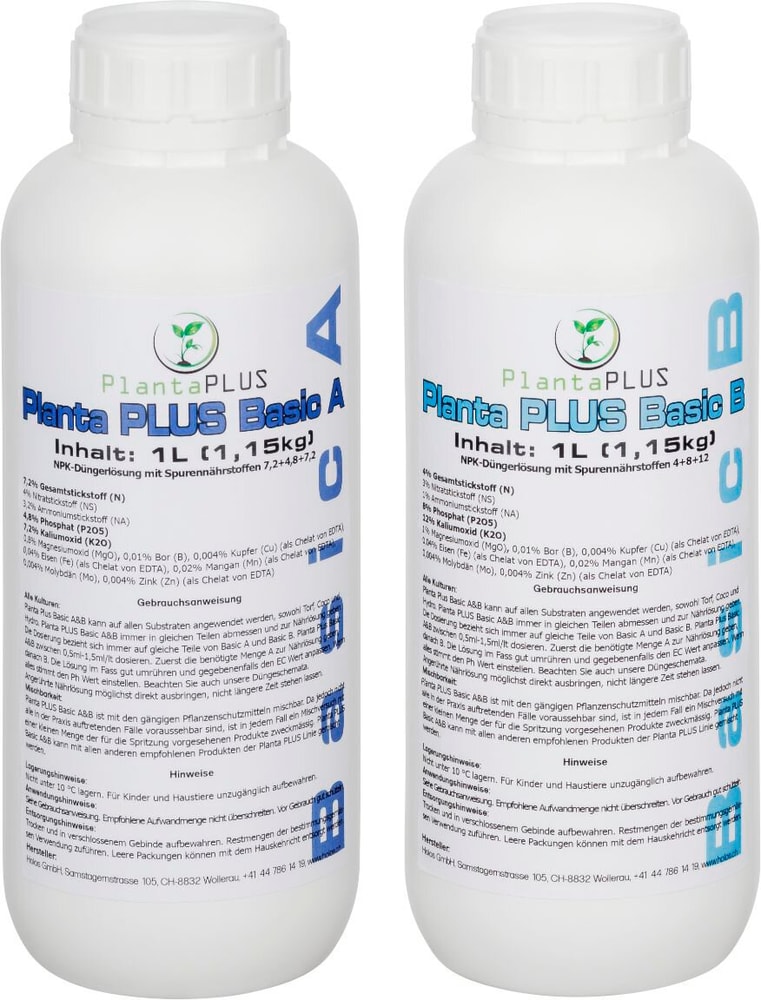 Basic A + B 250 ml Fertilizzante liquido PlantaPlus 669700104572 N. figura 1