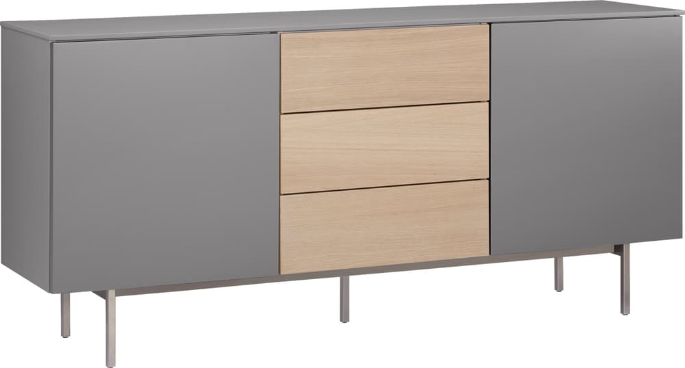 TILL Sideboard TILL Sideboard 400859500000 Dimensions L: 168.0 cm x P: 41.0 cm x H: 77.0 cm Couleur Gris moyen Photo no. 1