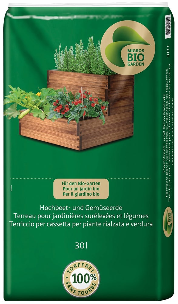 Hochbeet -und Gemüseerde, 30 l Spezialerde Migros Bio Garden 658109300000 Bild Nr. 1