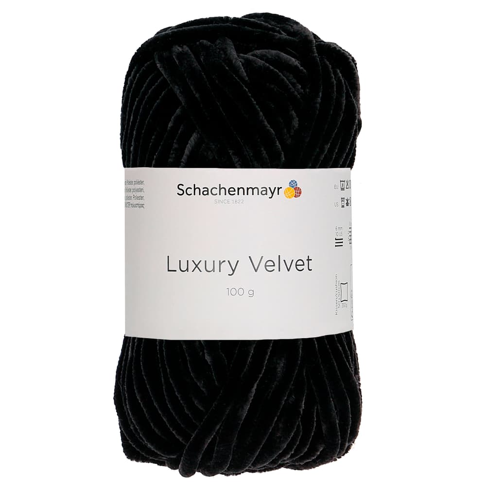 Wolle Luxury Velvet Wolle Schachenmayr 667089400010 Farbe Schwarz Grösse L: 19.0 cm x B: 8.0 cm x H: 8.0 cm Bild Nr. 1