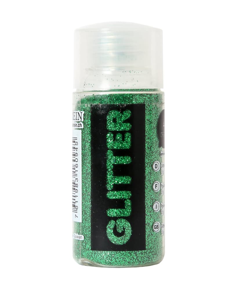 Glitter fein 15 g, grün Glitterglue I AM CREATIVE 665750900000 Bild Nr. 1