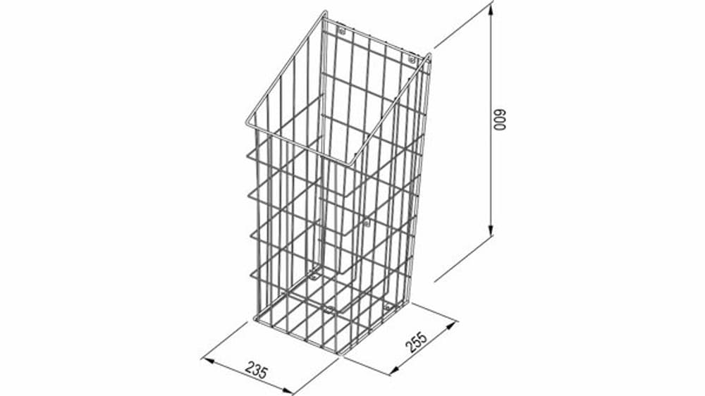 Cestini per biancheria in filo OK-LINE Cesta per biancheria Werkstarck 669700110070 N. figura 1