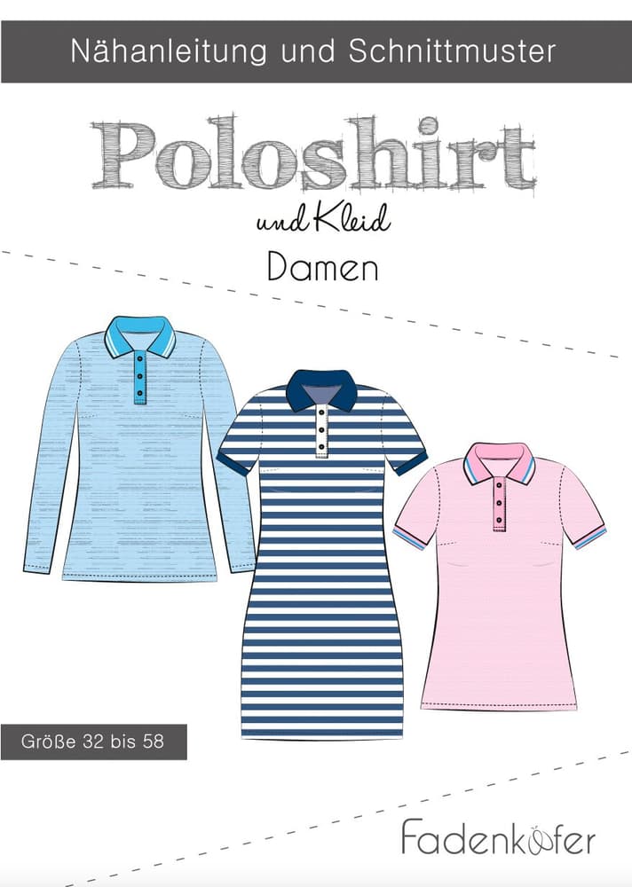 Papierschnittmuster Poloshirt Schnittmuster Fadenkäfer 669700125625 Bild Nr. 1