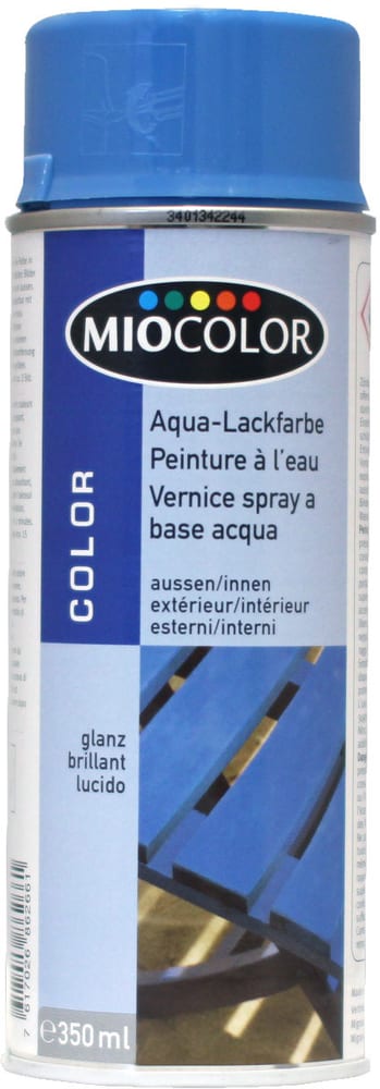 Peinture en aérosol acrylique a l'eau Laque colorée Miocolor 660830010003 Couleur Bleu clair Contenu 350.0 ml Photo no. 1