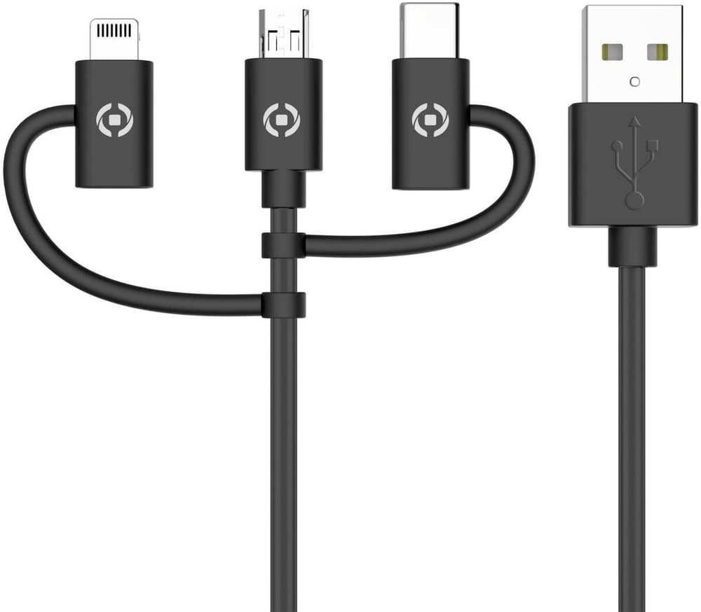 3in1 Micro Usb/ USB-C/ Lightning Cable 12W Cavo USB Celly 772848300000 N. figura 1