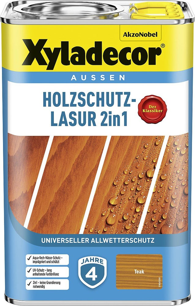 Holzschutz-Lasur Teak 4 L Holzlasur XYLADECOR 661517200000 Bild Nr. 1