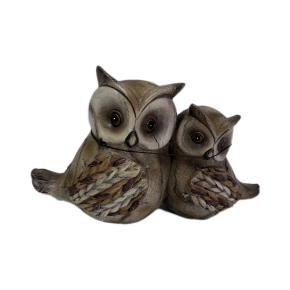 Figure décorative Hibou avec bébé 18.6 cm, Figurine décorative Hibou avec bébé 18.6 cm Sculpture Colibri 669700109251 Photo no. 1