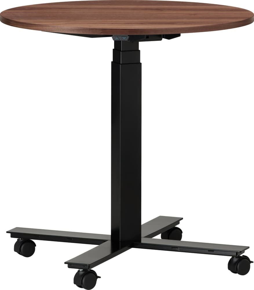 FLEXCUBE Tavolo da riunione regolabile in altezza 401933800000 Dimensioni A: 66.5 cm Colore Noce N. figura 1