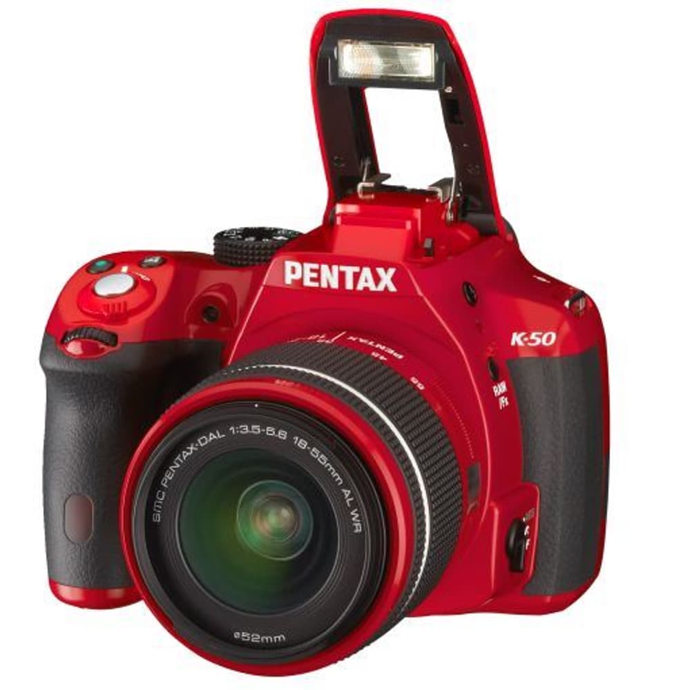 Pentax K-50 rot 18-55mm WR + 50-200mm WR Pentax 95110003540713 Bild Nr. 1
