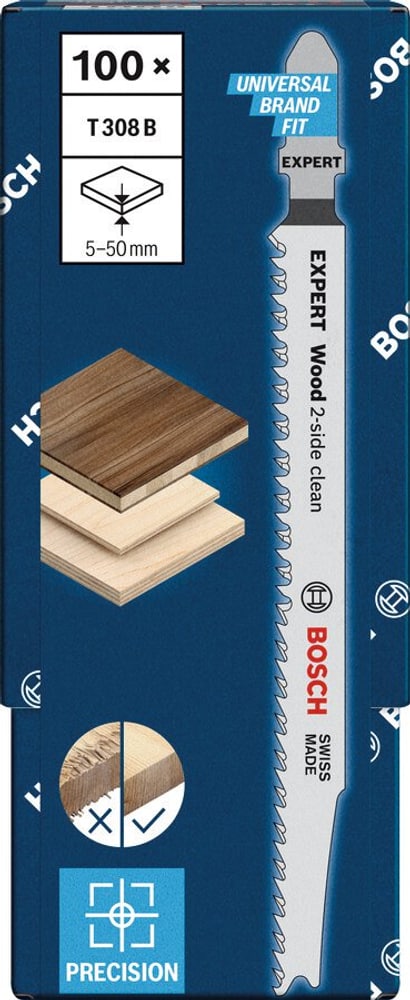 Stichsägeblätter BOSCH EXPERT Wood 2-side clean T308 B Stichsägeblatt Bosch Professional 601389200000 Bild Nr. 1