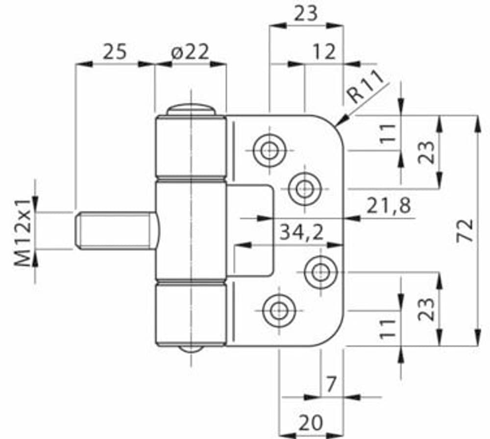 HERKULA-Stahlzargenbänder Modell HES Scharnier anuba 669700124254 Bild Nr. 1