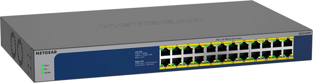 GS524PP-100EUS 24-Port Gigabit unmanaged PoE+ Switch Netzwerk Switch Netgear 785300154841 Bild Nr. 1