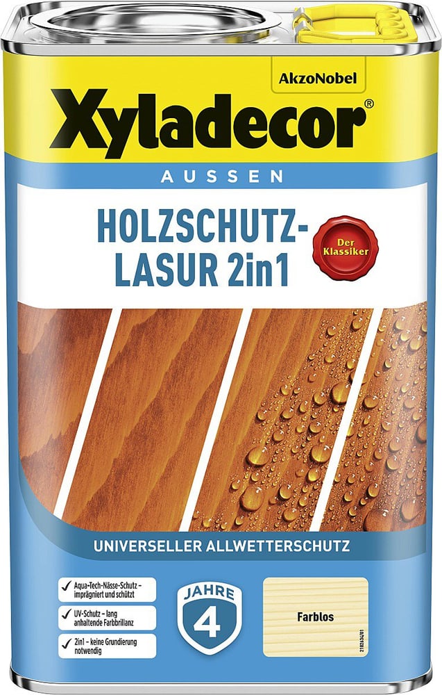 Holzschutz-Lasur Farblos 4 L Holzlasur XYLADECOR 661516500000 Bild Nr. 1