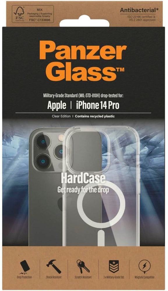 Hard Case MagSafe iPhone 14 Pro Transparent Cover smartphone Panzerglass 785300196521 N. figura 1