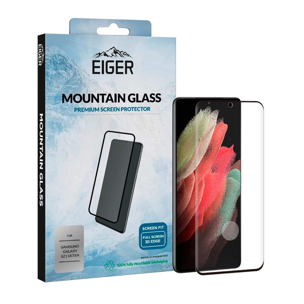 Samsung Galaxy S21 Ultra 3D Glas Case friendly Pellicola protettiva per smartphone Eiger 785302421866 N. figura 1